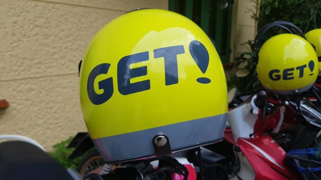 Helm mitra ojol GET. Foto: Nabilla Fatiara/kumparan
