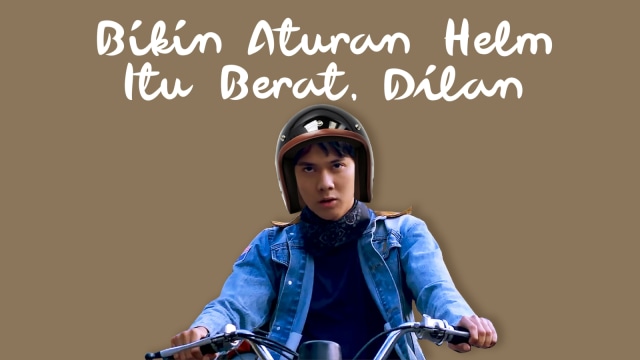 Bikin Aturan Helm Itu Berat, Dilan. Foto: Sabryna Putri Muviola/kumparan
