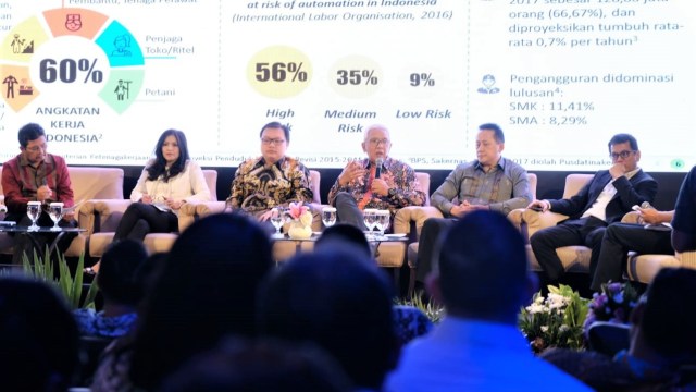 Deputi Kementerian Koordinator Bidang Perekonomian, Mohammad Rudy Salahuddin saat paparkan kerja sama dengan 3 Unicorn untuk perkuat SDM dan Ekonomi Keumatan di Hotel Shangri-La. Foto: Abdul Latif/kumparan