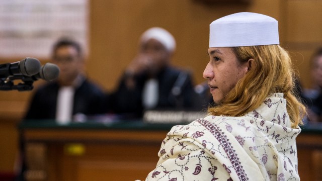 Terdakwa kasus dugaan penganiayaan terhadap remaja Bahar bin Smith menjalani sidang perdana di Pengadilan Negeri Bandung, Jawa Barat, Kamis (28/2/2019). Foto: ANTARA FOTO/M Agung Rajasa