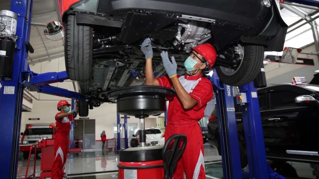 Ilustrasi perawatan mobil, servis mobil Mitsubishi, servis Mitsubishi Xpander, servis Mitsubishi Pajero Sport Foto: dok. MMKSi