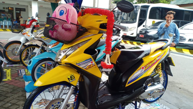 Motor Honda Beat milik Irfan di Balai Kota Banjarmasin, Jumat (1/3/2019). Foto: Zahidi/banjarhits.id