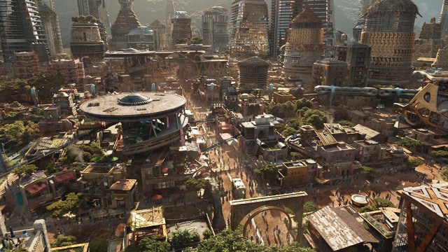 Aerial view Wakanda dalam film Black Panther Foto: Imdb