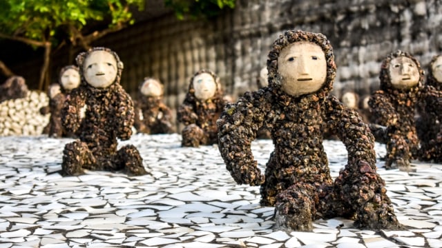 Rock Garden of Chandigarh, salah satu warisan seni dunia di India bagi dunia Foto: Shutter Stock