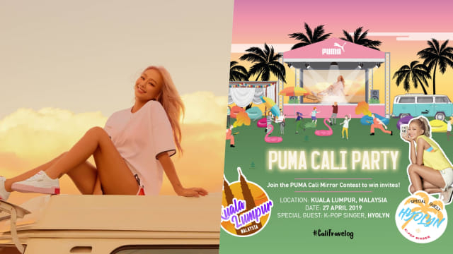 Hyolyn dan PUMA Cali Party. Foto: Berbagai sumber