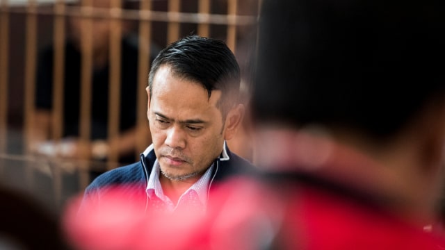 Terdakwa kasus suap kepada mantan Kalapas Sukamiskin Wahid Husen, Fahmi Darmawansyah menjalani sidang lanjutan dengan agenda nota pembelaan di pengadilan Tipikor, Bandung, Jawa Barat, Rabu (6/3). Foto: ANTARA FOTO/M Agung Rajasa