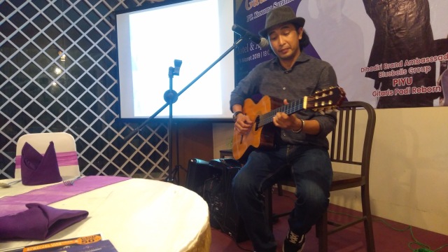 Piyu Padi saat hadir di acara Gathering Buyer Bluebells Experess Hotel, Selasa malam (5/3).