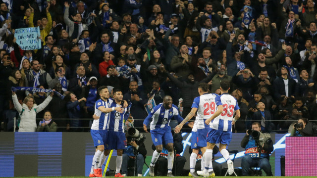 Selebrasi para pemain FC Porto. Foto: REUTERS/Miguel Vidal