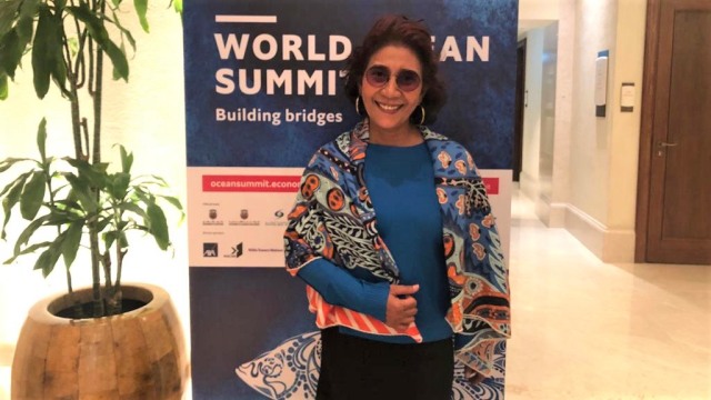 Menteri Kelautan dan Perikanan, Susi Pudjiastuti di World Ocean Summit. Foto: Arifin Asydad/kumparan