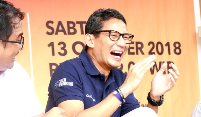 Sandiaga Uno, cawapres pasangan Prabowo Subianto. Foto: Ulfa/kumparan