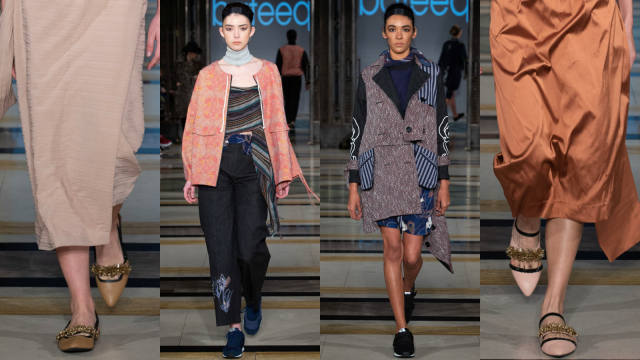 Tampilan brand sepatu Bateeq dan PVRA di London Fashion Week Fall/Winter 2019. Foto: Fashionsnap