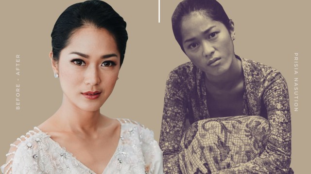Before-after Prisia Nasution Foto: Graphic: Putri Sarah Arifira/kumparan