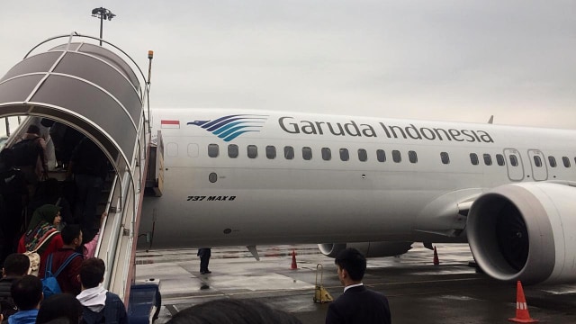 Boeing 737 Max 8 milik Garuda Indonesia. Foto: Selfy Sandra Momongan/kumparan