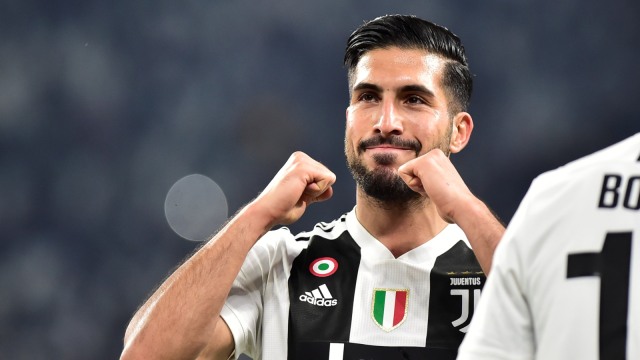 Emre Can merayakan gol ke gawang Udinese. Foto: Reuters/Massimo Pinca