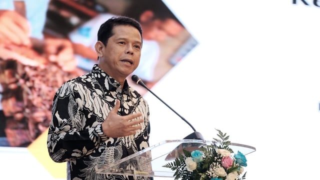 Direktur Perpajakan II Ditjen Pajak, Yunirwansyah menjadi pembicara pada Seminar Nasional Perpajakan di Ditjen Pajak. Foto: Dok. Ditjen Pajak