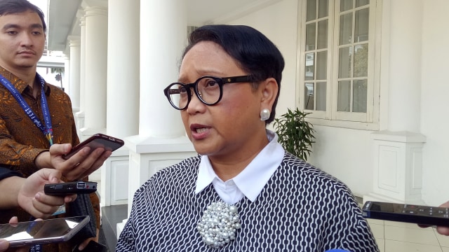 Menteri Luar Negeri Retno Marsudi di Istana Wakil Presiden. Foto: Nadia Riso/kumparan