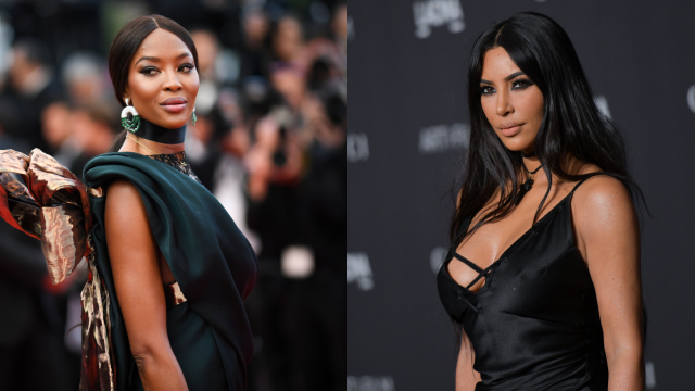 Naomi Campbell dan Kim Kardashian. Foto: AFP/Loic VENANCE dan AFP/Chris Delmas