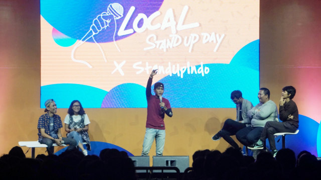 Bintang Emon di acara Local Standup Day 2019 di Ballrom Kuningan City, Jakarta Selatan, Jumat, (15/3). Foto: Fanny Kusumawardhani/kumparan