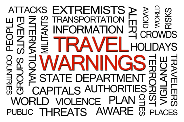 Travel Warning Foto: Shutter Stock