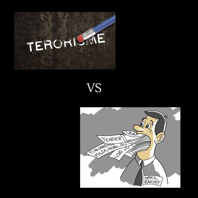 Ilustrasi Teroris vs Koruptor (sumber: www.nu.or.id & www.kompasiana.com)