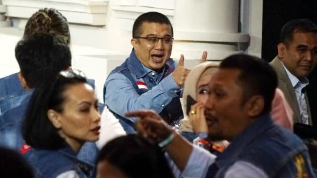 Erwin Aksa di Debat Ketiga Calon Wakil Presiden (Cawapres) Pemilu 2019 di Hotel Sultan, Minggu, (17/3). Foto: Iqbal Firdaus/kumparan