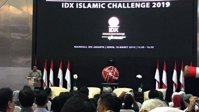 Seremoni Kick Off Edukasi Pasar Modal Syariah 2019 di Main Hall BEI, Jakarta, Senin (18/3). Foto: Nurul Nur Azizah/kumparan
