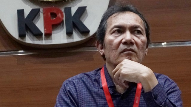 Wakil Ketua KPK, Saut Situmorang saat memberikan keterangan pers terkait perbaikan sistem lapas, di Gedung KPK, Jakarta, Selasa (19/3). Foto: Fanny Kusumawardhani/kumparan