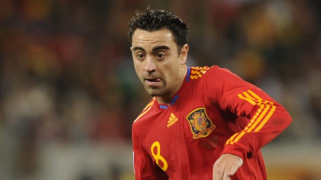 Xavi Hernandez di Piala Dunia 2010. Foto: AFP/Liu Jin