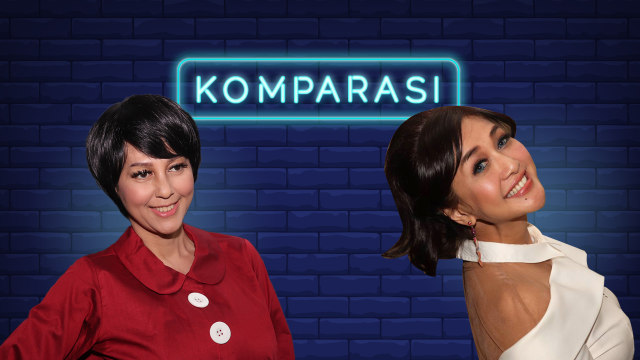 Membandingkan dua artis senior, Meriam Bellina dan Paramitha Rusady. Foto: Infografik: Sabryna Putri Muviola/kumparan.