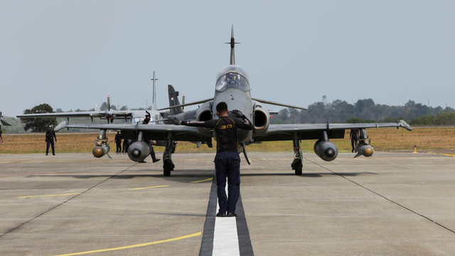 Ilustrasi Pesawat tempur Hawk 100/200. Foto: ANTARA FOTO/M N Kanwa