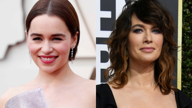 Lena headey dan Emilia Clarke. Foto: VALERIE MACON / AFP , REUTERS/Mario Anzuoni