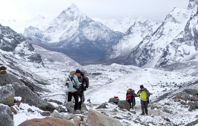 Ilustrasi Para pendaki menaiki Gunung Everest Foto: Shutter Stock