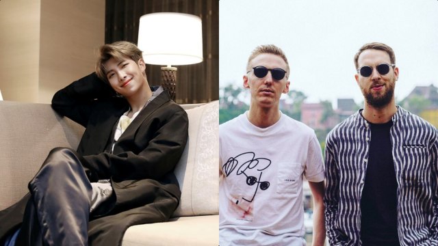 RM BTS dan Honne. Foto: Big Hit Entertainment, Twitter/@hellohonne