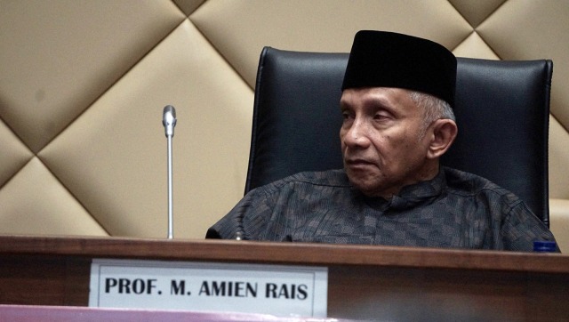 Amien Rais saat menjadi pembicara pada Seminar Bongkar Karut Marut DPT di Gedung Nusantara DPR RI, Jakarta, Selasa (26/3). Foto: Jamal Ramadhan/kumparan