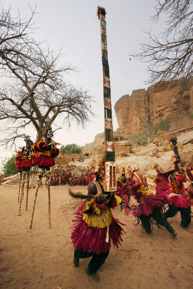 Ilustrasi Suku Dogon. Foto: AFP/FRANCOIS XAVIER MARIT
