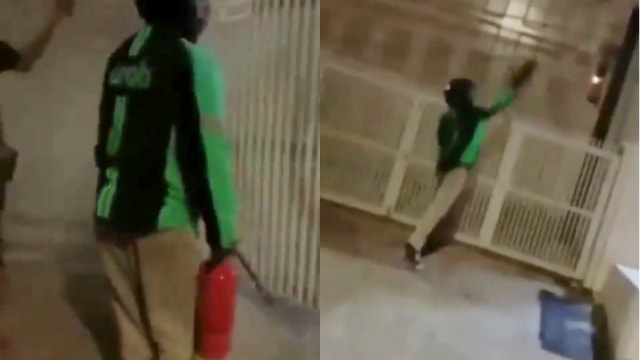 Pengendara ojol jadi perbincangan setelah padamkan api di sebuah rumah dengan sigap. (foto: Instagram/@newdramaojol.id)