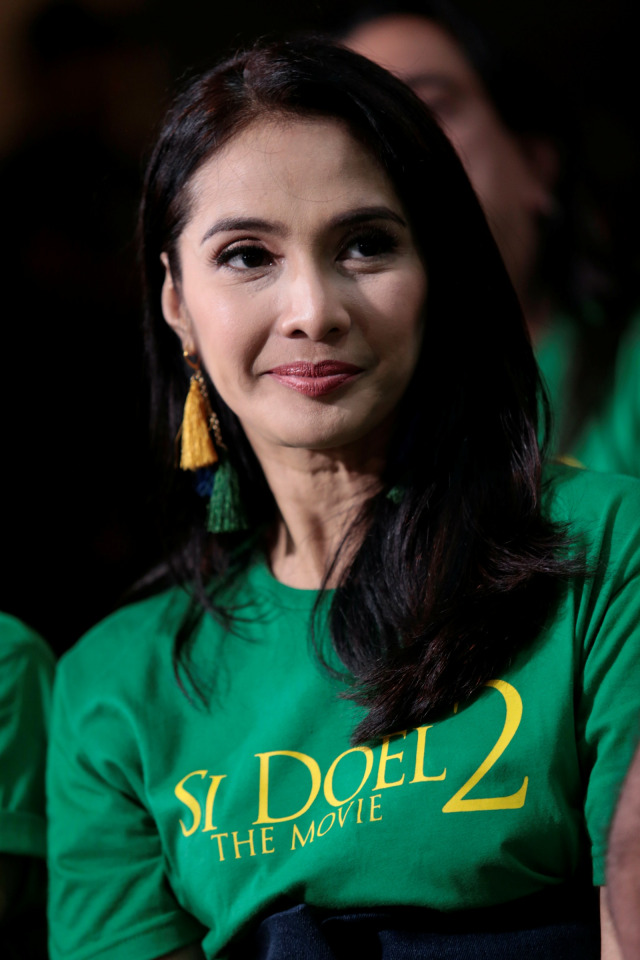 Artis Maudy Koesnaedi di Cinere Depok Rabu (27/3). Foto: Ronny