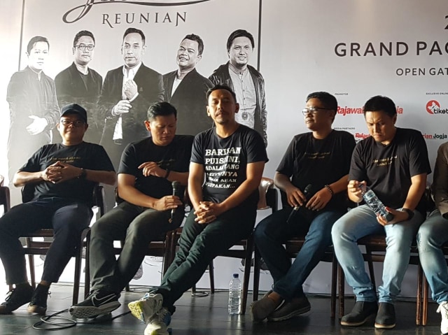 Jumpa pers konser Jikustik Reunian di Yogyakarta, Kamis (28/3/2019). Foto: asa.