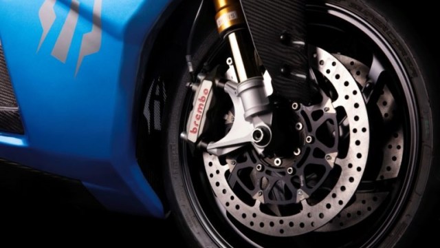 Suspensi up side down dan cakram ganda sepeda motor listrik Lightning Strike Foto: dok. Lightningmotorcycle