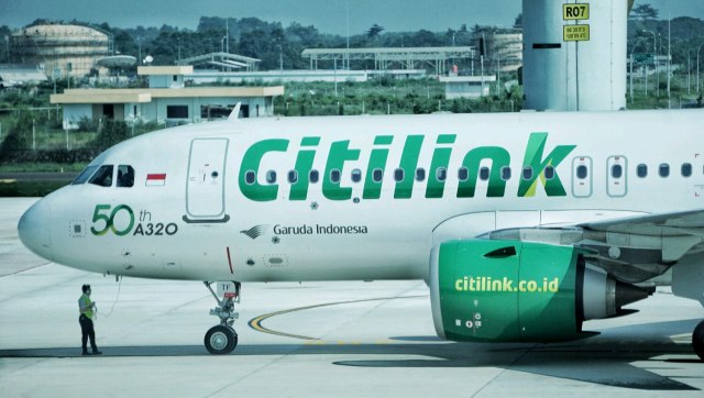 Pesawat Citilink di Bandara Kertajati. Foto: Helmi Afandi/kumparan