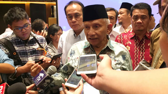Anggota Dewan Pembina Badan Pemenangan Nasional (BPN) Prabowo - Sandiaga Uno, Amien Rais. Foto: Darin Atiandina/kumparan
