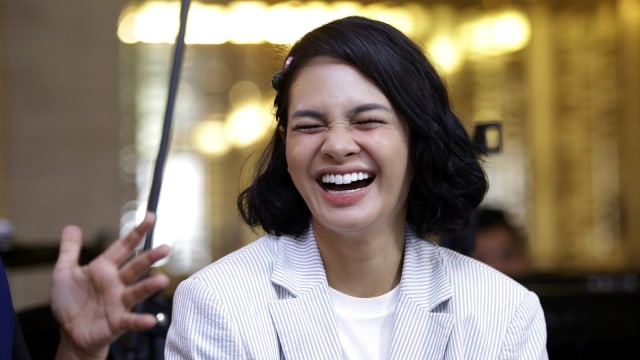 Penyanyi Andien saat hadir di diskusi musik di Cilandak Town Square, Jakarta, Senin (1/4). Foto: Ronny