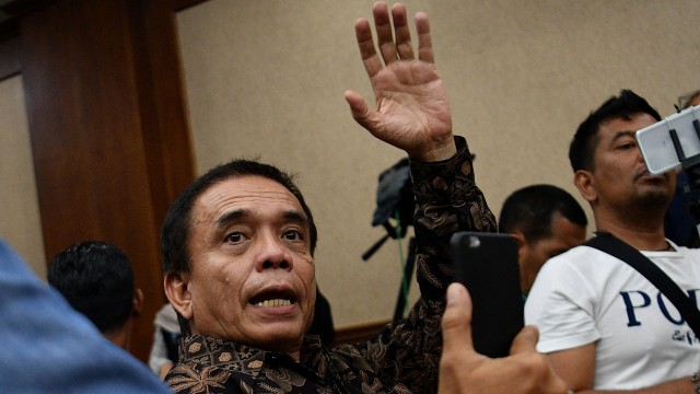 Terdakwa kasus dugaan suap, Irwandi Yusuf di Pengadilan Tipikor, Jakarta Pusat. Foto: ANTARA FOTO/Sigid Kurniawan