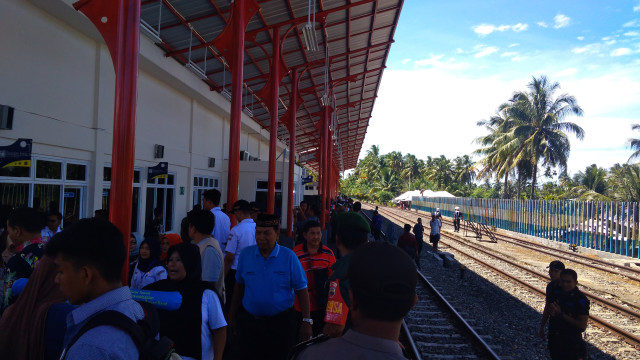 Stasiun Nareh di Kabupaten Padang Pariaman usai direaktivasi Kementerian Perhubungan. (M. Hendra/Langkan.id)