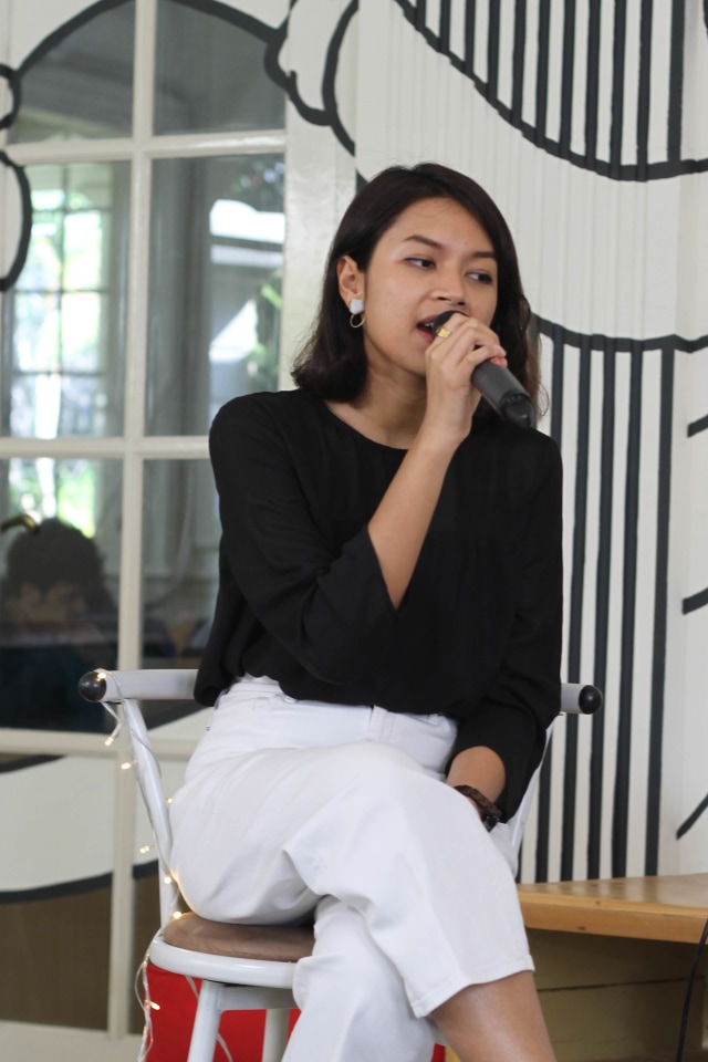Penyanyi Vira Talisa saat berkunjung ke kantor Kumparan, Kamis (4/4). Foto: Faisal Rahman/kumparan