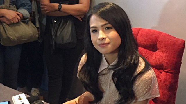 Maudy Ayunda pada jumpa pers film ‘Habibie & Ainun 3’. Foto: Sarah Yulianti Purnama/kumparan