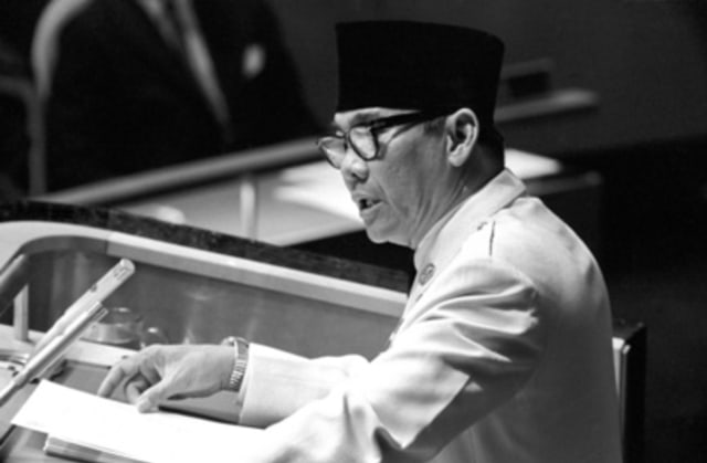 Pidato Bung Karno di PBB pada 30 September 1960. Sumber: UN Photo.