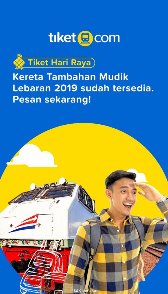 Mudik Naik Kereta, Aman dan Nyaman karena ada Tiket Kereta Tambahan!