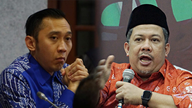 Edhie Baskoro Yudhoyono alias Ibas dan Fahri Hamzah Foto: Iqbal FIrdaus dan Helmi Afandi/kumparan