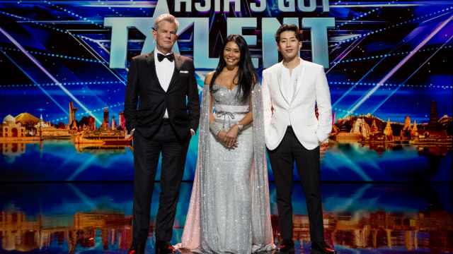 Anggun bersama David Foster dan Jay Park, Juri Asia's Got Talent season 3. Foto: Dok. Sony Entertainment